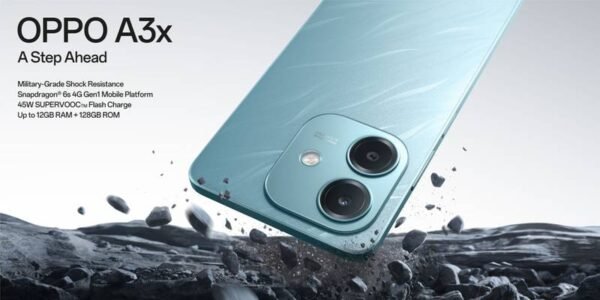 OPPO A3x | 6GB RAM + 128GB ROM | Snapdragon 6s 4G Gen1 | Military-Grade Shock Resistance | IP54 | Smartphone