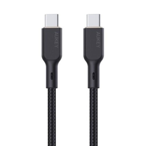 cb-kcc101_black_3__1.jpg Aukey CB-KCC101 Circlet Blink Aramid Fiber USB C to C Cable -1m