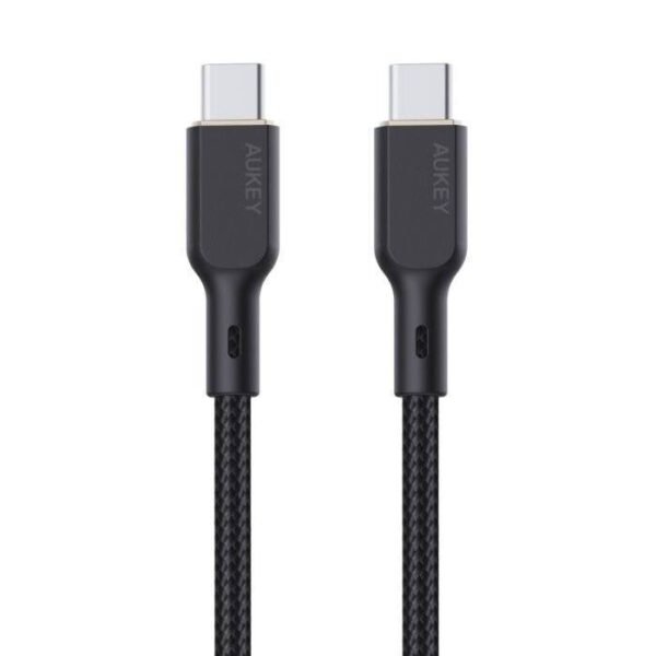 cb-kcc101_black_3__1.jpg Aukey CB-KCC101 Circlet Blink Aramid Fiber USB C to C Cable -1m