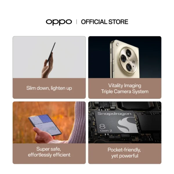OPPO Find N3 16GB + 512GB | Flagship Performance | Triple Camera System | Efficient Multitasking | 4805mAh
