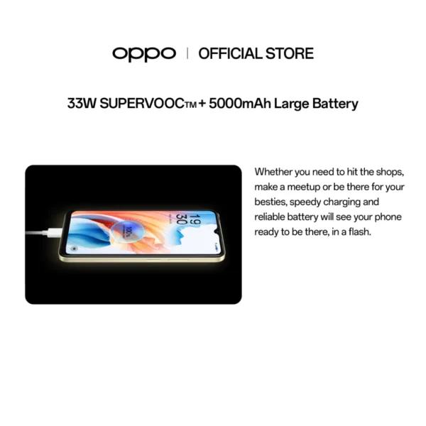 OPPO A38 Smartphone | 6GB RAM + 128GB ROM | 33W SUPERVOOC | 5000mAh Large Battery